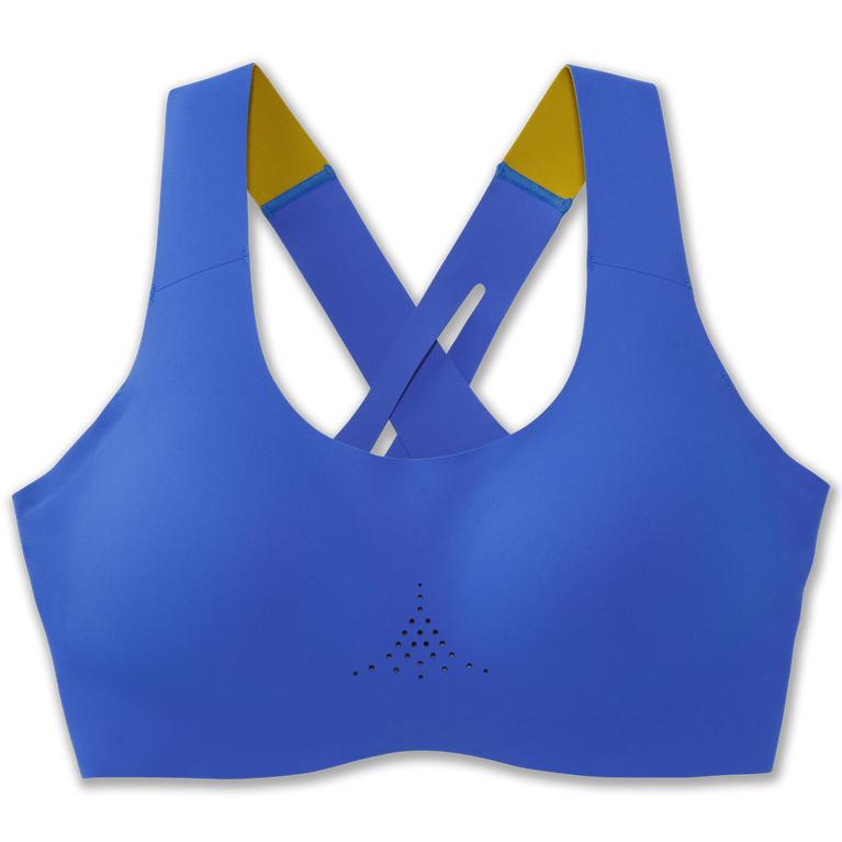 Brooks Dare Crossback 2.0 Sports Running Bra - Women's - Bluetiful/Golden Hour (23746-AJQU)